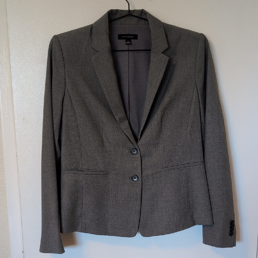 Gray Ann Taylor Blazer Jacket